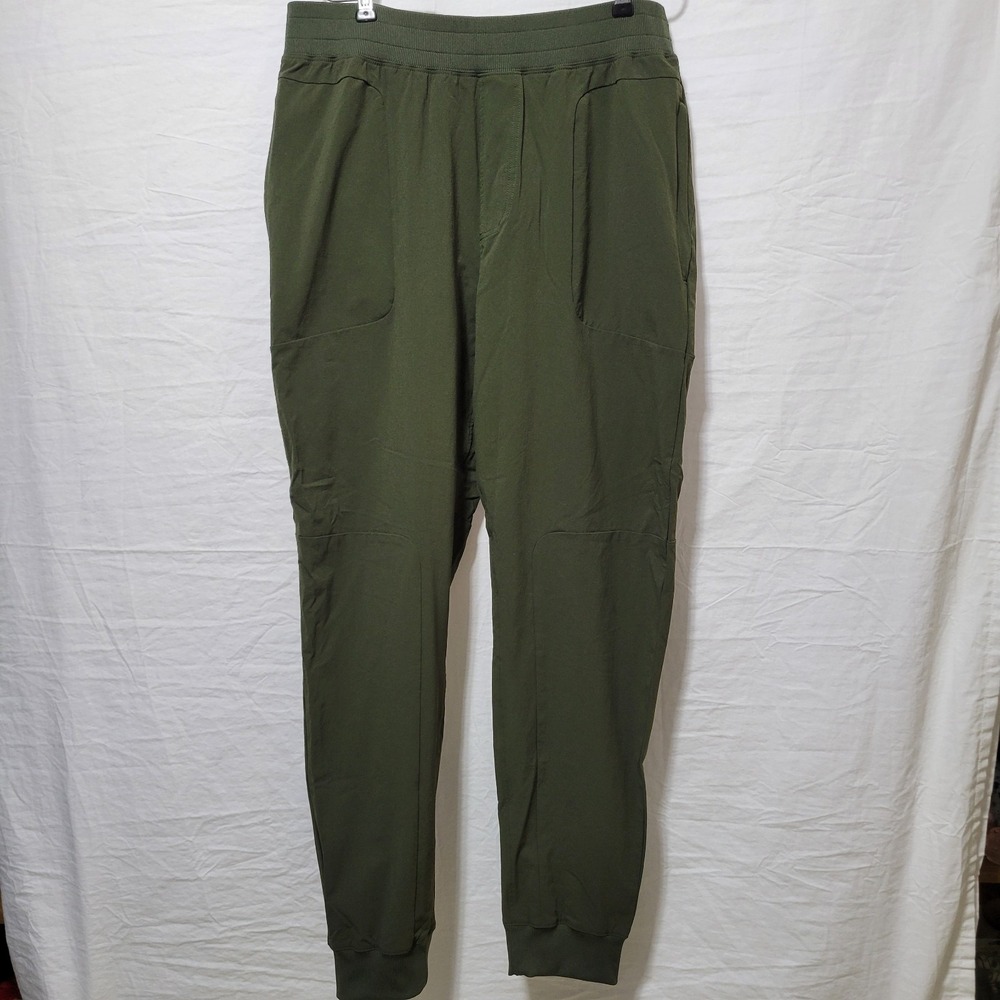 Alo Yoga Co-Op Jogger Pants Mens Size Large Green Solid Athletic